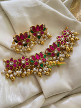 Exquisite Jadau Kundan Lotus High Neck Choker -J282